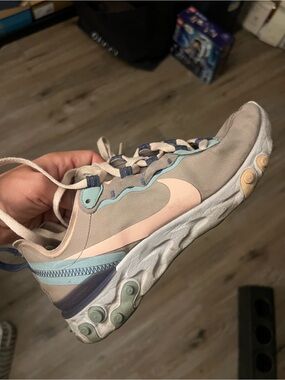 Nike Kids' Casual Sneakers - Pale Pink, Light Blue & Gray